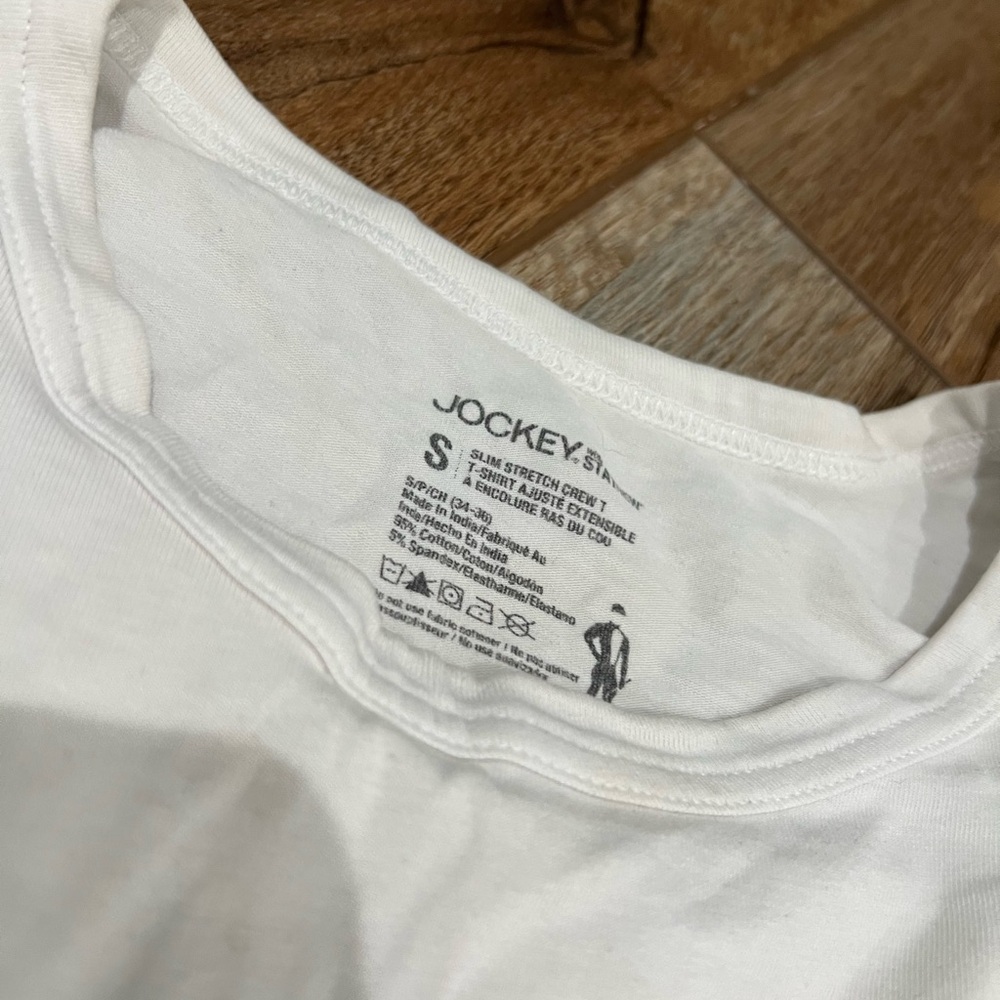 Small jockey cut off gym shirt, very used